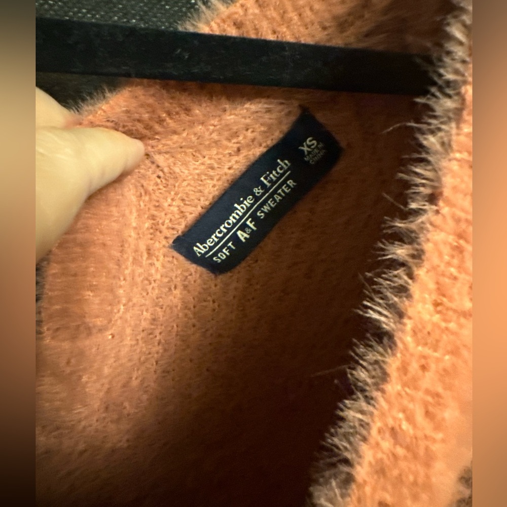 Coral Abercrombie & Fitch Soft Fuzzy Sweater Dress XS $80 - Picture 2 of 2